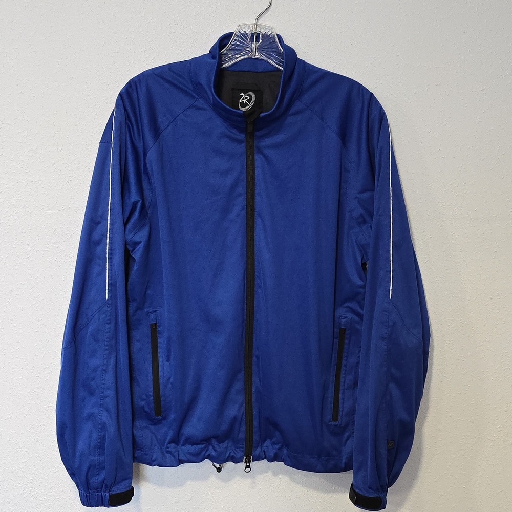Zero Restriction Blue Full Zip Jacket Men's M 100% Polyester Reflective Trim